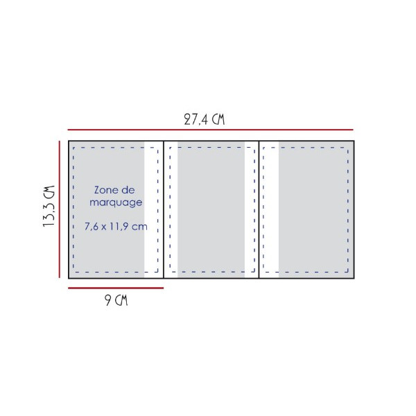 Porte carte grise 3 volets marquage personnalisable