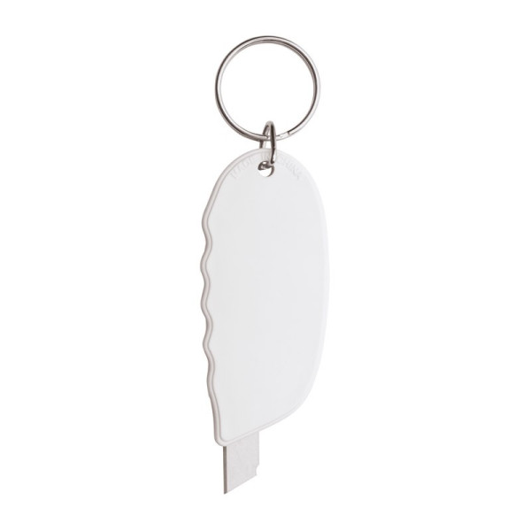 Mini cutter avec anneau en plastique, métal personnalisé