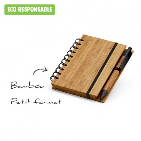 Carnet pocket en bambou personnalisé