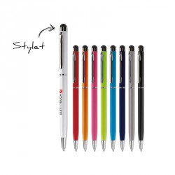 Stylo bille métal publicitaire avec stylet