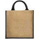 Grand sac bicolore publicitaire en toile de jute