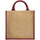 Grand sac bicolore publicitaire en toile de jute