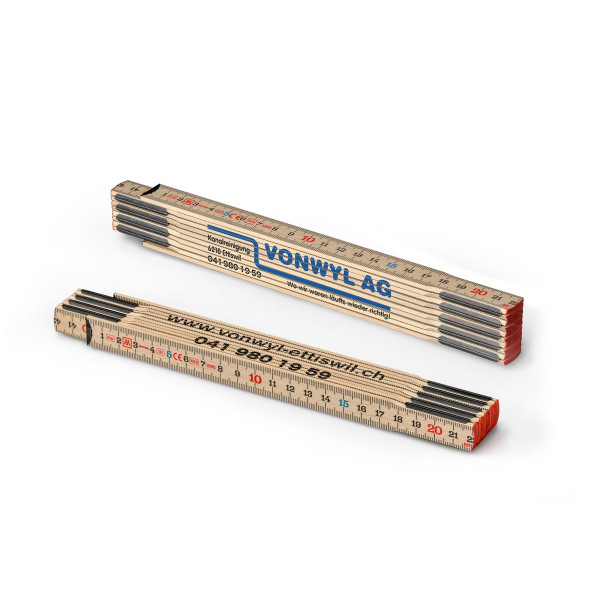 mètre pliant 2m personnalisé professionnel