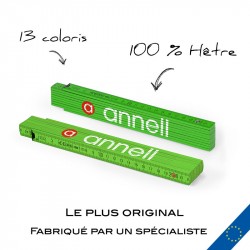 Mètre pliant personnalisable en bois de hêtre "Elite Color"
