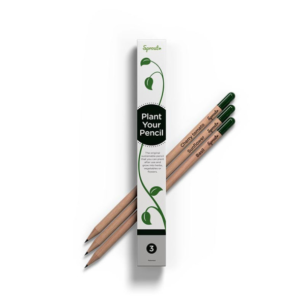 Boîte de 3 crayons à graines Sprout™ personnalisés