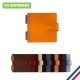 Carnet 15x15cm reliure bois - Cuir recycl