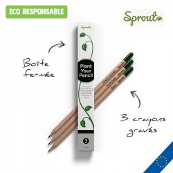 Boîte de 3 crayons à graines Sprout™ personnalisés