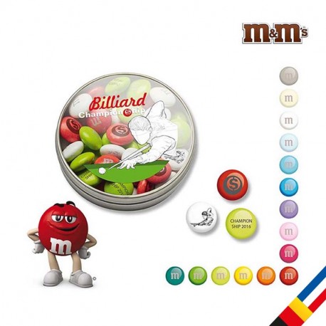 Bonbon My M&M's personnalisé en boite transparente 40g