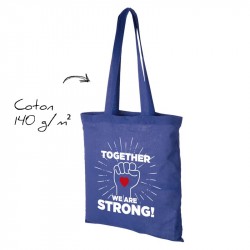 Tote bag personnalisé coton 140g/m² "Color"