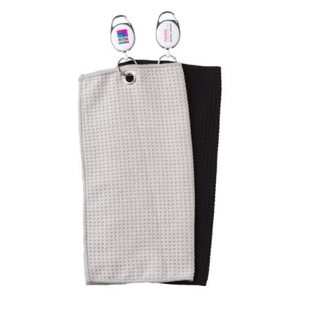 Serviette de golf essuie main en microfibre avec accroche Yo-Yo