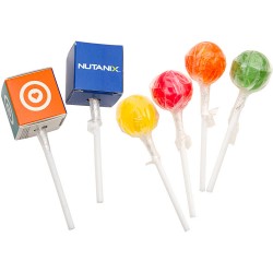 Sucette avec boite logo personnalisé "LOLLIBOX"