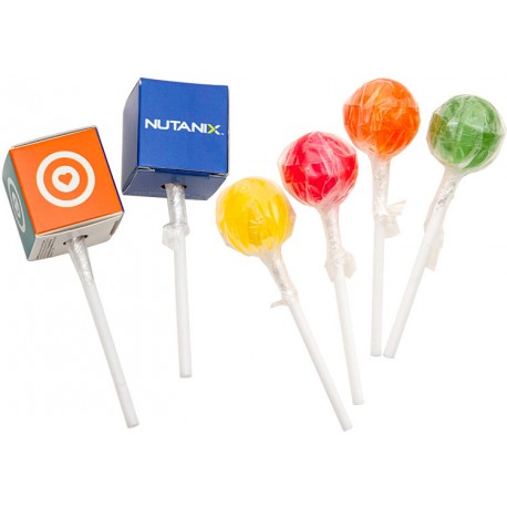 Sucette avec boite logo personnalisé "LOLLIBOX"