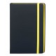 Carnet noir 140 x 210 mm couverture rigide et tranche colorée