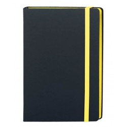 Carnet noir 140 x 210 mm couverture rigide et tranche colorée