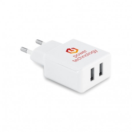 Chargeur USB publicitaire 2 ports "TWIN"