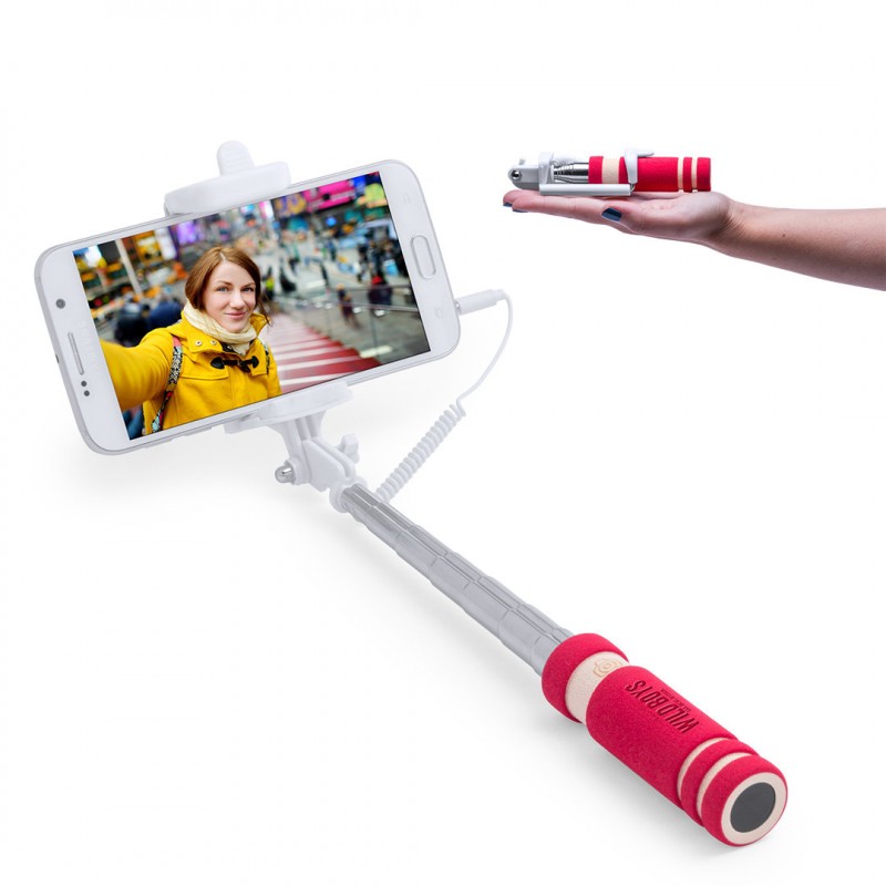 Perche ou monopod à selfie personnalisé avec votre logo. 5 coloris.