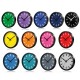 Horloge murale publicitaire "MIAMI" avec 13 couleurs