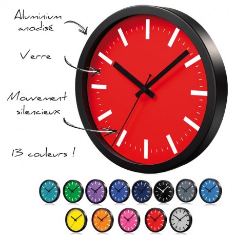 Horloge murale publicitaire "MIAMI" avec 13 couleurs