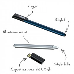 Stylo clé USB publicitaire "QUEST"