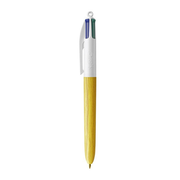 Stylo BIC 4 Couleurs "Bois" personnalisé