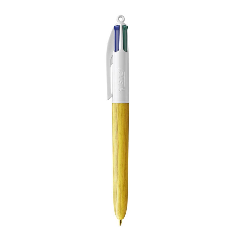 Stylo BIC 4 Couleurs personnalisé Bois avec marquage de votre logo