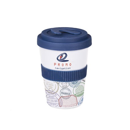 Mug porcelaine publicitaire avec couvercle "BOSTON" 