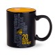 Mug publicitaire noir mat extérieur et couleur brillante intérieure