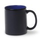 Mug publicitaire noir mat extérieur et couleur brillante intérieure