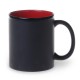 Mug publicitaire noir mat extérieur et couleur brillante intérieure