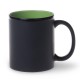 Mug publicitaire noir mat extérieur et couleur brillante intérieure