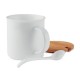 Mug porcelaine bambou personnalisé avec cuillère "MIKIA"