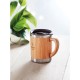 Mug isotherme double paroi en inox et bambou personnalisé "MIAKA"