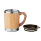 Mug isotherme double paroi en inox et bambou personnalisé "MIAKA"