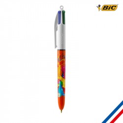 Stylo BIC 4 Couleurs orange pointe fine