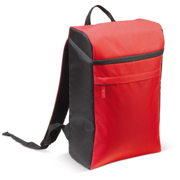 Sac à dos isotherme personnalisé rouge avec logo "TRACK" par Cadeauweb