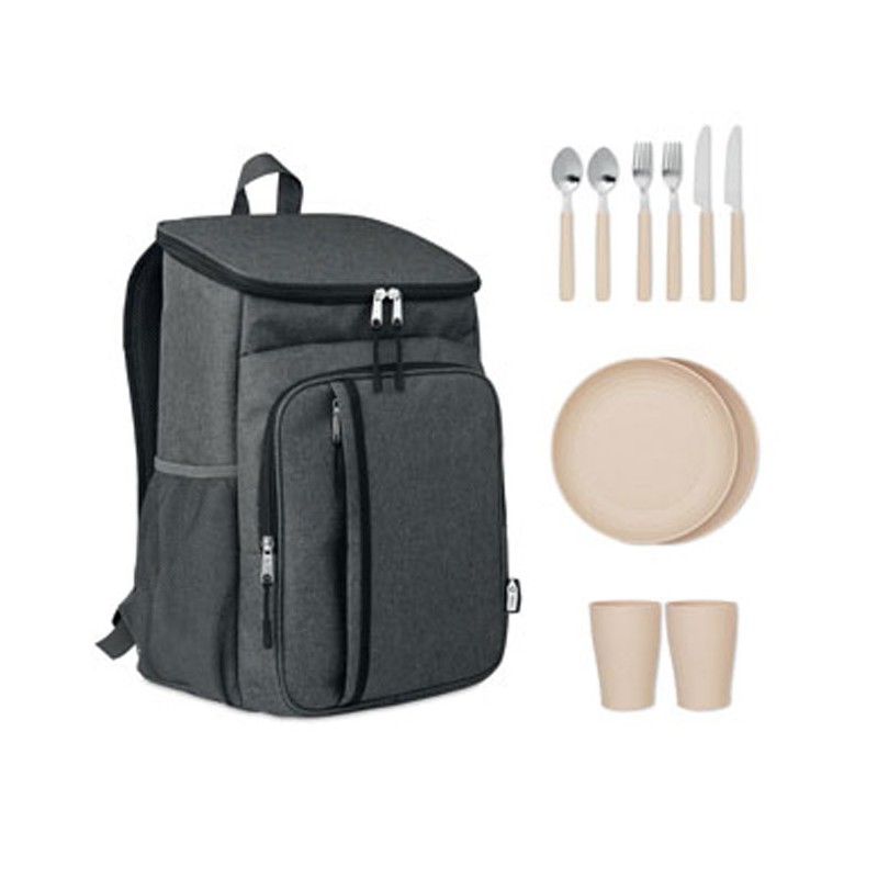 Sac a dos pique nique isotherme personnalise avec couverts