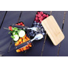 Boite repas BENTO personnalisée 2 compartiments et couvercle bambou