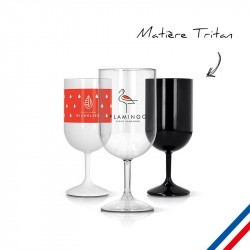 Verre à vin personnalisé incassable en Tritan fabriqué en France