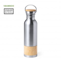 Bouteille personnalisée "Pot à Lait" 800ml en bambou et inox