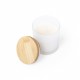 Bougie parfumée vanille avec bouchon bambou personnalisé TRIVAK