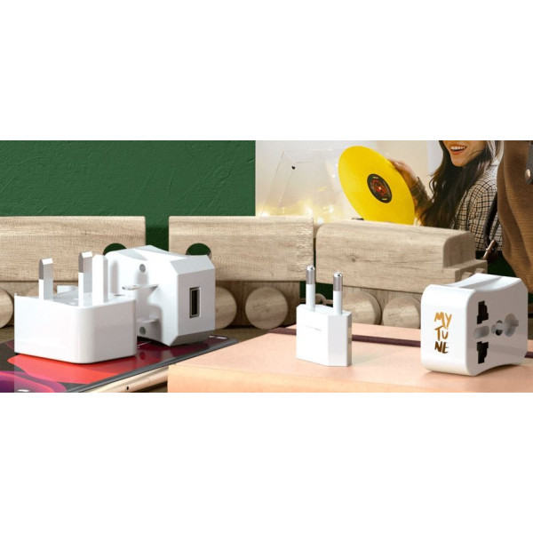 Adaptateur de voyage publicitaire pour prises électriques Europe, Amérique, Angleterre, Australie