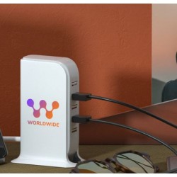 Station de charge personnalisée "TOWER" avec 5 ports USB