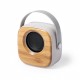 Mini haut-parleur rétro personnalisé en bambou et paille de blé