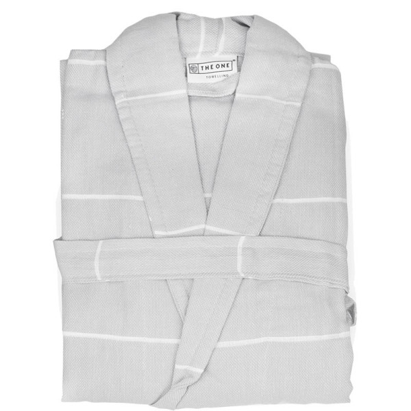 Peignoir personnalisable HAMMAM 100% coton oekotex avec rayures en couleurs