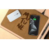 Tapis de souris en liège personnalisé chargeur sans fil et support de téléphone