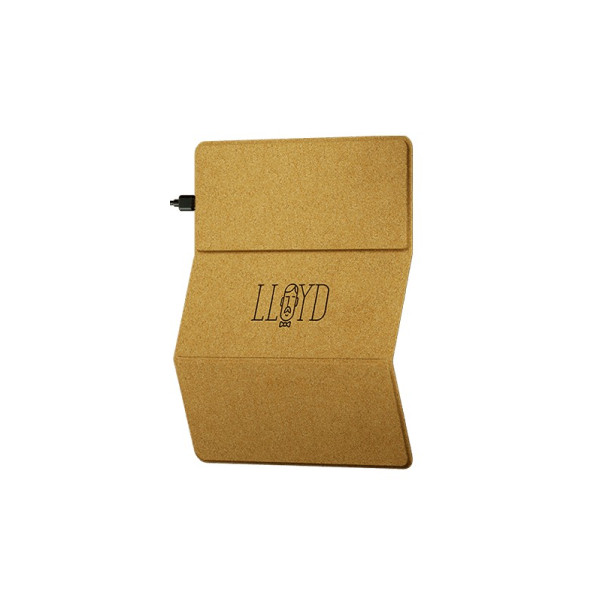 Tapis de souris en liège personnalisé chargeur sans fil et support de téléphone