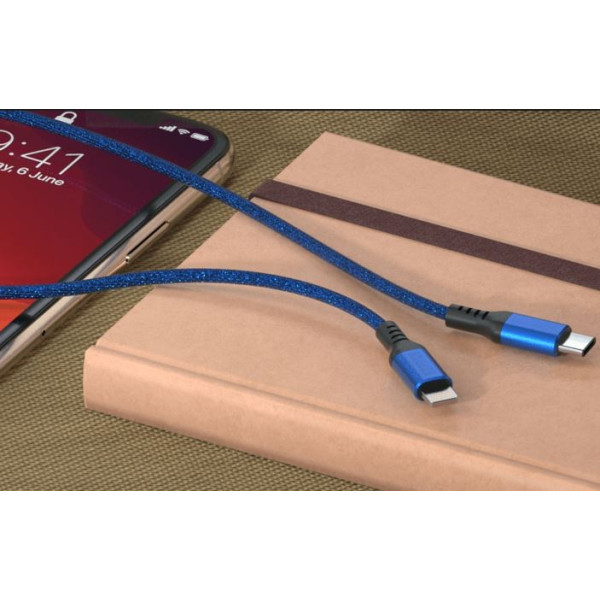 Câble de charge rapide personnalisé  coloré "ONE" type C ou Lightning