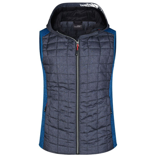 doudoune sans manche avec capuche à personnaliser matière originale tricot chiné