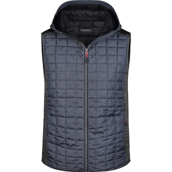 doudoune sans manche avec capuche à personnaliser matière originale tricot chiné