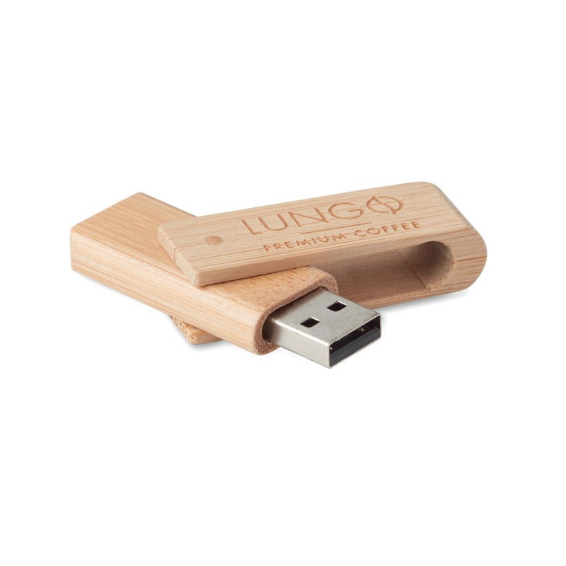 Clé USB personnalisée en bambou d'une capacité de 16Go avec gravure